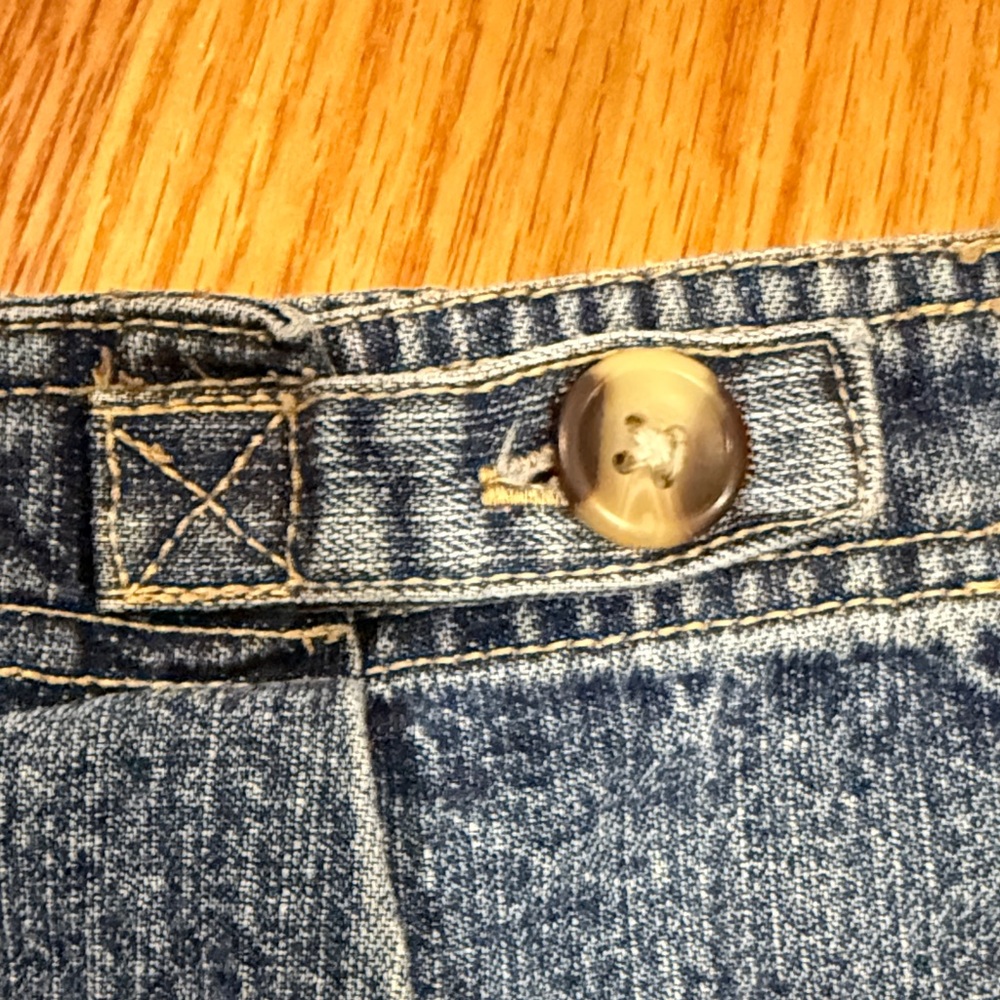 Disney Denim Wrap Skort with Embroidered Mickey - Blue - Picture 6 of 9